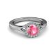 3 - Lyneth Desire Pink Tourmaline and Diamond Halo Engagement Ring 