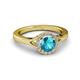 3 - Lyneth Desire London Blue Topaz and Diamond Halo Engagement Ring 