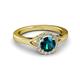 3 - Lyneth Desire Blue and White Diamond Halo Engagement Ring 
