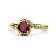 1 - Aerin Desire 6.00 mm Round Ruby Bypass Solitaire Engagement Ring 