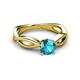 3 - Senara Desire London Blue Topaz Engagement Ring 