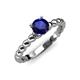 4 - Sariah Desire Blue Sapphire and Diamond Engagement Ring 