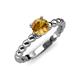 4 - Sariah Desire Citrine and Diamond Engagement Ring 