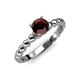 4 - Sariah Desire Red Garnet and Diamond Engagement Ring 