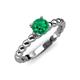 4 - Sariah Desire Emerald and Diamond Engagement Ring 