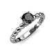 4 - Sariah Desire Black and White Diamond Engagement Ring 