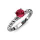 4 - Sariah Desire Ruby and Diamond Engagement Ring 