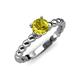 4 - Sariah Desire Yellow and White Diamond Engagement Ring 