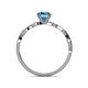 5 - Mayra Desire Blue Topaz and Diamond Engagement Ring 