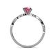 5 - Mayra Desire Rhodolite Garnet and Diamond Engagement Ring 