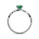 5 - Mayra Desire Emerald and Diamond Engagement Ring 