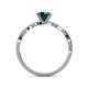 5 - Mayra Desire London Blue Topaz and Diamond Engagement Ring 