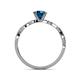 5 - Mayra Desire Blue and White Diamond Engagement Ring 