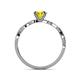 5 - Mayra Desire Yellow and White Diamond Engagement Ring 