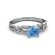 3 - Senna Desire Blue Topaz and Diamond Engagement Ring 
