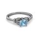 3 - Katelle Desire Aquamarine and Diamond Engagement Ring 