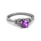3 - Katelle Desire Amethyst and Diamond Engagement Ring 