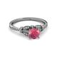3 - Katelle Desire Rhodolite Garnet and Diamond Engagement Ring 