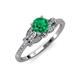4 - Katelle Desire Emerald and Diamond Engagement Ring 