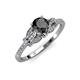 4 - Katelle Desire Black and White Diamond Engagement Ring 