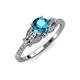 4 - Katelle Desire London Blue Topaz and Diamond Engagement Ring 