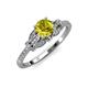 4 - Katelle Desire Yellow and White Diamond Engagement Ring 