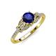 4 - Katelle Desire Blue Sapphire and Diamond Engagement Ring 