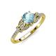 4 - Katelle Desire Aquamarine and Diamond Engagement Ring 