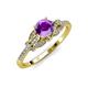 4 - Katelle Desire Amethyst and Diamond Engagement Ring 