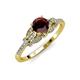 4 - Katelle Desire Red Garnet and Diamond Engagement Ring 