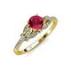 4 - Katelle Desire Ruby and Diamond Engagement Ring 