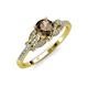 4 - Katelle Desire Smoky Quartz and Diamond Engagement Ring 