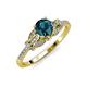 4 - Katelle Desire Blue and White Diamond Engagement Ring 