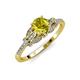 4 - Katelle Desire Yellow and White Diamond Engagement Ring 