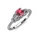 4 - Katelle Desire Rhodolite Garnet and Diamond Engagement Ring 