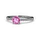 1 - Della Signature Pink Sapphire and Diamond Solitaire Plus Engagement Ring 