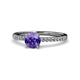 1 - Della Signature Iolite and Diamond Solitaire Plus Engagement Ring 