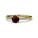 1 - Della Signature Red Garnet and Diamond Solitaire Plus Engagement Ring 