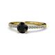 1 - Della Signature Black and White Diamond Solitaire Plus Engagement Ring 
