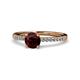 1 - Della Signature Red Garnet and Diamond Solitaire Plus Engagement Ring 