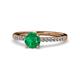 1 - Della Signature Emerald and Diamond Solitaire Plus Engagement Ring 