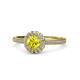 1 - Jolie Signature Yellow and White Diamond Floral Halo Engagement Ring 