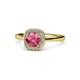 1 - Alaina Signature Pink Tourmaline and Diamond Halo Engagement Ring 