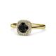 1 - Alaina Signature Black and White Diamond Halo Engagement Ring 