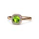 1 - Alaina Signature Peridot and Diamond Halo Engagement Ring 