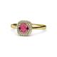 1 - Alaina Signature Rhodolite Garnet and Diamond Halo Engagement Ring 