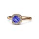 1 - Alaina Signature Tanzanite and Diamond Halo Engagement Ring 