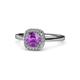 1 - Alaina Signature Amethyst and Diamond Halo Engagement Ring 