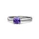 1 - Alaya Signature 6.50 mm Round Iolite 8 Prong Solitaire Engagement Ring 
