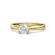 1 - Alaya Signature 6.00 mm Round White Sapphire 8 Prong Solitaire Engagement Ring 